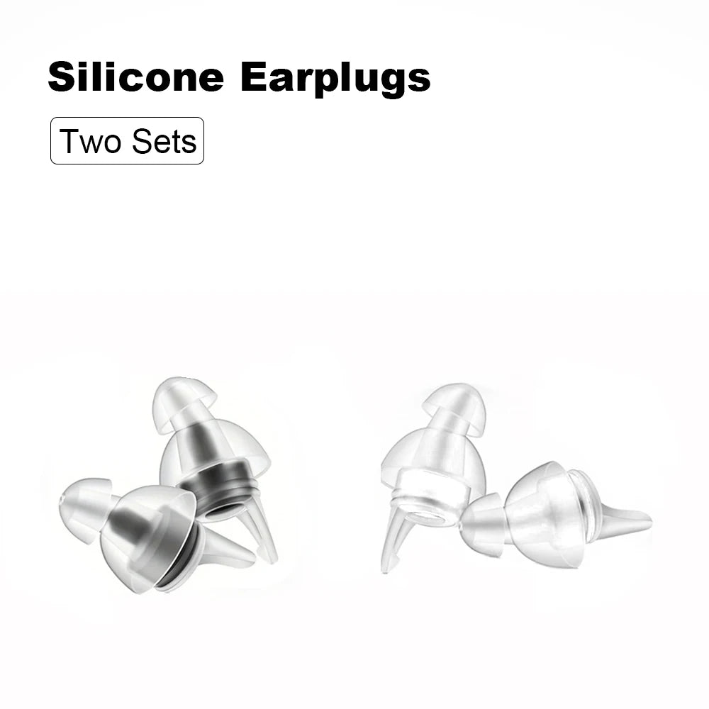 HUAK High Fidelity Silicone Ear Plugs - Reusable Noise Reduction for Sleep, Study, Work, Music, Motorcycle & Swimming