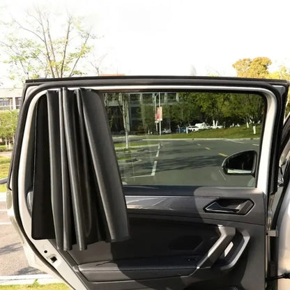 2PCS Magnetic Car Side Window Sun Shades – UV Protection Privacy Curtains, Anti-Glare Sunshade Covers for Front & Rear Windows
