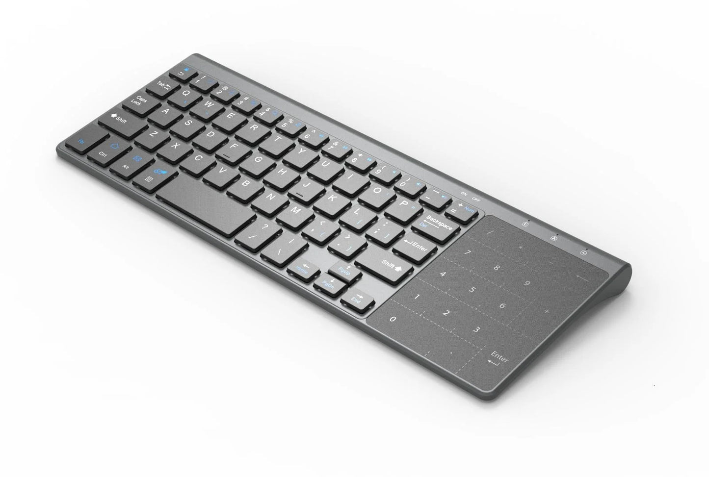 Slim 2.4G Wireless Keyboard with Touchpad — USB Numeric Keypad for Android, Windows, Desktop, Laptop & TV Box