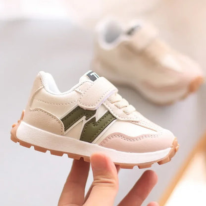 New Kids Sports Shoes - Non-Slip Breathable Lace-Up & Hook and Loop Casual Sneakers, Lightweight Soft Sole