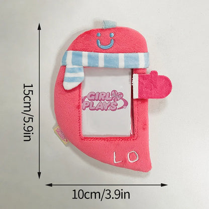 Cute Plush Photo Card Holder - Kpop Idol Bus Card Protector & Picture Album Case