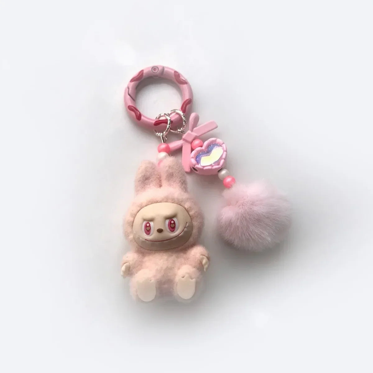 Kawaii Labubu Keychain — 3D Cartoon Doll Pendant for Schoolbag or Car, Trendy Gift for Men & Women