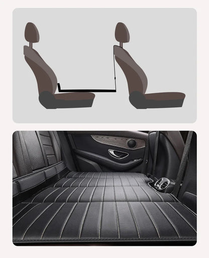 Foldable Car Travel Bed for Rear Seat – Wear-Resistant PU Sleeping Pad Mattress for SUV & Sedan Trips