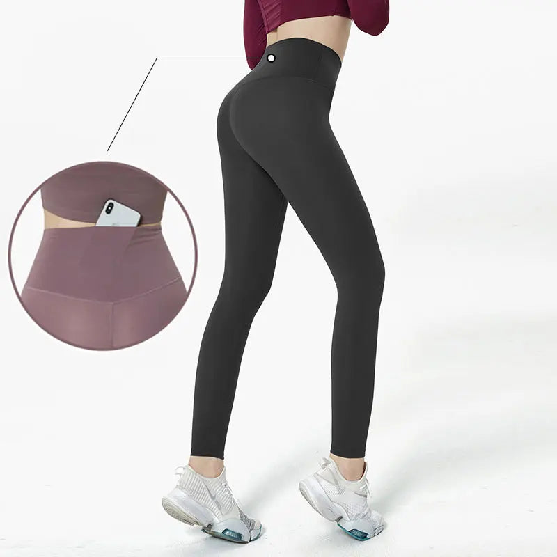 Women's High Waist Seamless Leggings - Naked Feel Push Up Yoga Pants For Fitness, Running & Gym Training