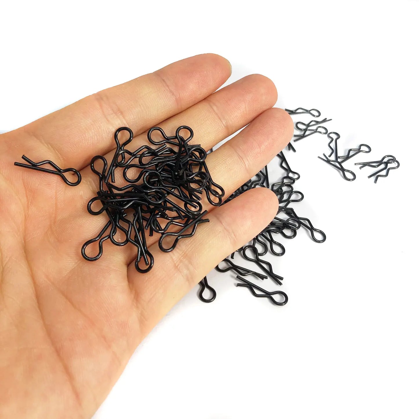 50PCS RC Car Body Clips & Pins — R Buckles for 1/5, 1/6, 1/7, 1/8, 1/12, 1/14, 1/16 RC Cars, Compatible with TRAXXAS & SCX10