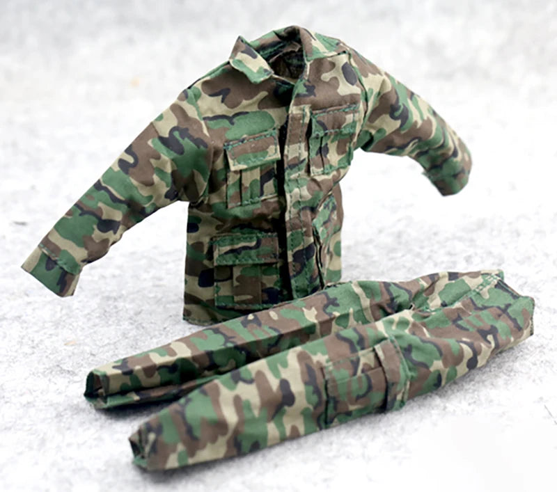 1/6 Scale U.S. Army Jungle Camouflage Coat & Pants Set – Model Clothes for 12" Figures DIY Accessories
