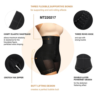 Women's High Waist Slimming Corset - Body Shaper Panties, BBL Shorts, Fitness Waist Trainer and Butt Lifter Shapewear
