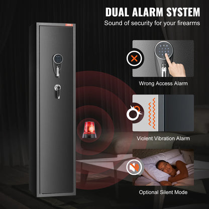 SucceBuy 3-8 Gun Safe – Digital Keypad Lock Cabinet with Removable Shelf for Rifles & Pistols