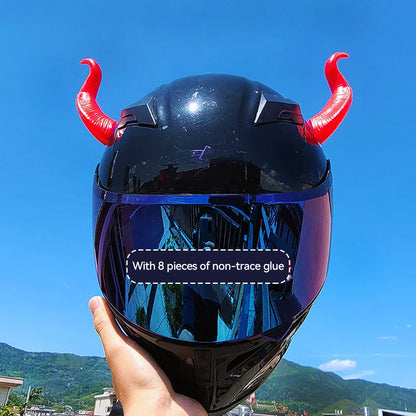 2Pcs Motorcycle Helmet Devil Horns – Stylish Motorbike Helmet Accessories with Suction Cups