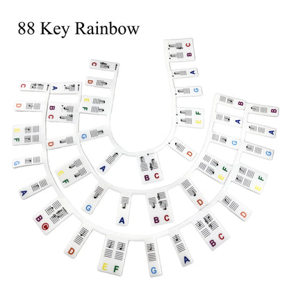 Miwayer Piano Keyboard Stickers - Removable 61/88 Key Note Labels for Beginner Piano Learning Guide