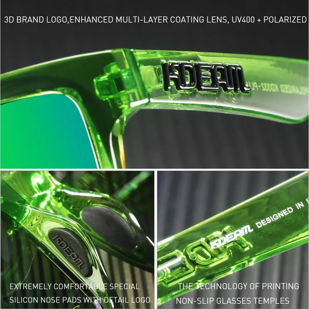 KDEAM Large Size Polarized Men’s Sunglasses – Photochromic Night Vision Oversized Fashion Shades for Men & Women, 154mm Width