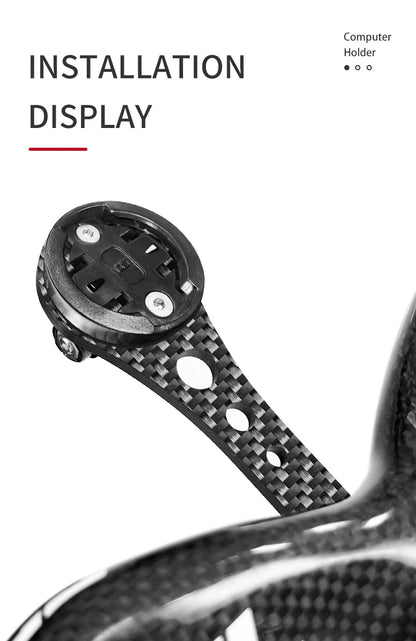 BUCKLOS Carbon Fiber Bike Computer Mount – 143mm/165mm Speedometer Holder for Garmin, Road & Mountain Bikes