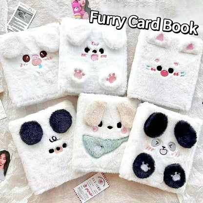 Cute Plush Photo Card Holder - Kpop Idol Bus Card Protector & Picture Album Case