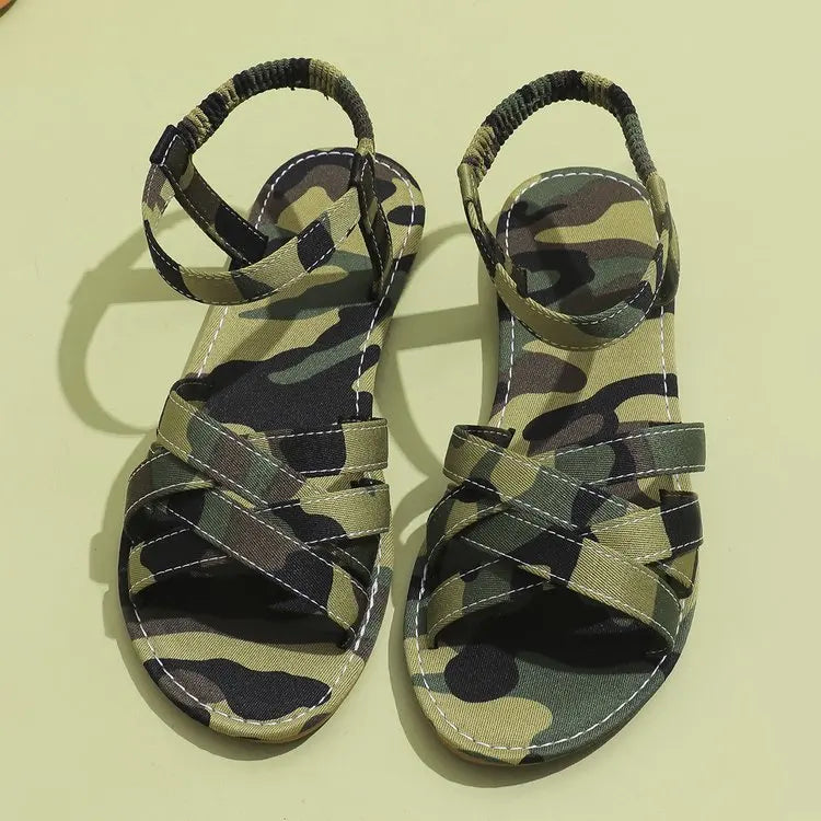Women's Chic Spring Flat Sandals - Lightweight Elastic Band Comfort Shoes for All-Day Casual Style