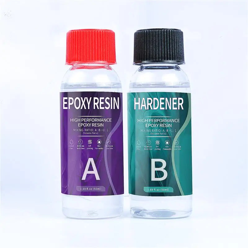 1:1 AB Resin Epoxy Glue – High Adhesive Crystal Hardener for DIY Resin Jewelry Making, 100-1000g
