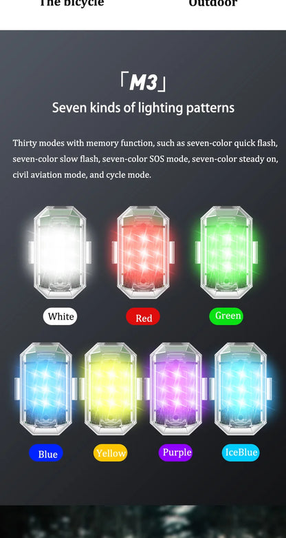 1/2/4PCS Remote RC LED Flash Lights – Wireless Warning Lights for Motorcycles, Drones & RC Aircraft