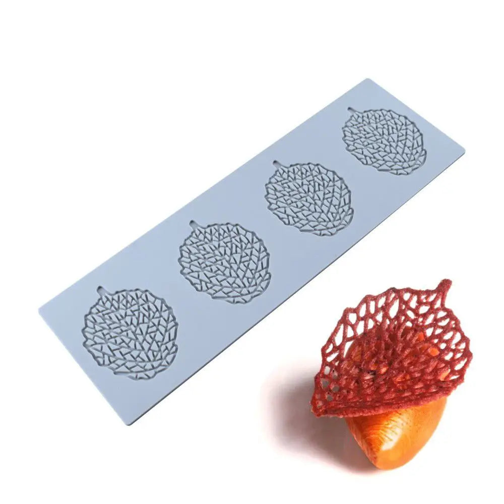 3D Cake Lace Silicone Mold — Leaves, Honeycomb & Butterfly Fondant Chocolate Stencil for Cake Decorating
