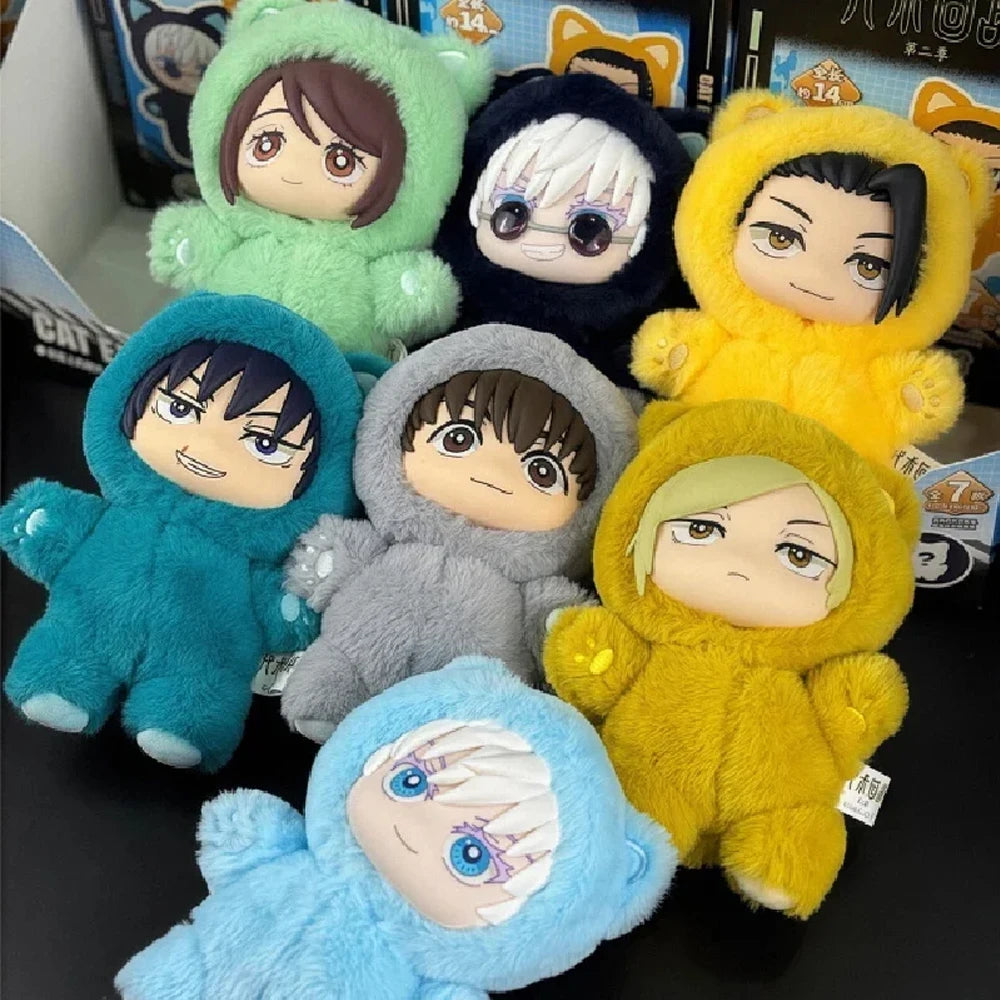 Genuine Eaki Jujutsu Kaisen Season 2 Satoru Gojo Plush Pendant - Cat Park Party Blind Box Handbag Charm Collectible Anime Accessory