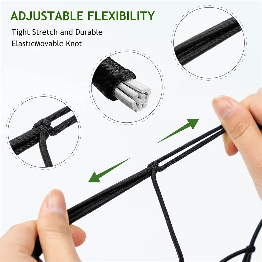 Heavy Duty Elastic Trellis Netting 1-Pack with 4 Hooks for Climbing Plants, Vegetables, Fruits, and Flowers