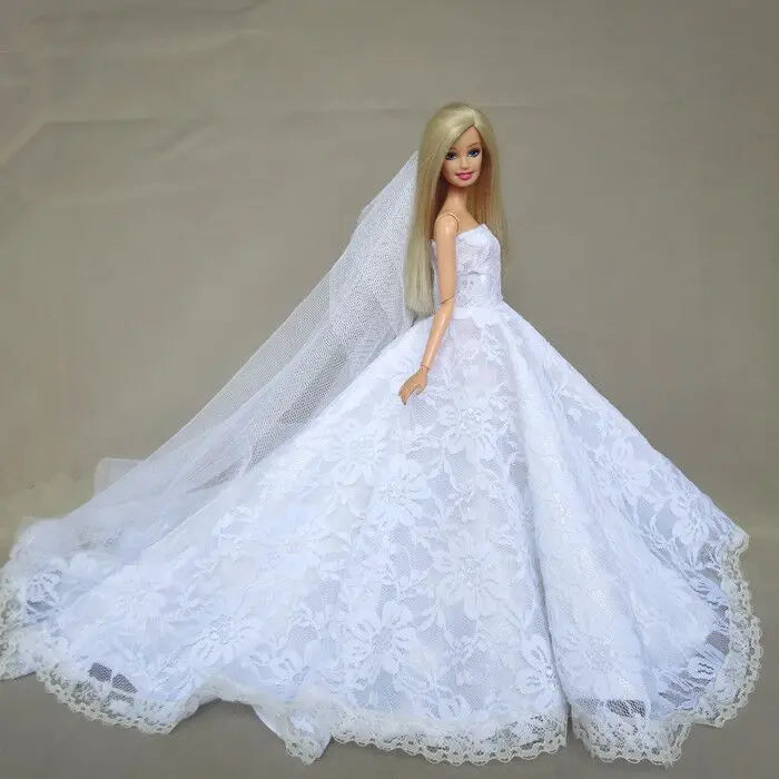 Barbie & 30cm BJD Doll Clothes — Princess, Wedding & Long Gown Dress Accessories for Doll Houses