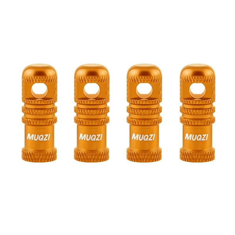 MUQZI 2/4PCS Presta Valve Caps with Core Remover — MTB Tubeless Tire Valve Stem Accessories
