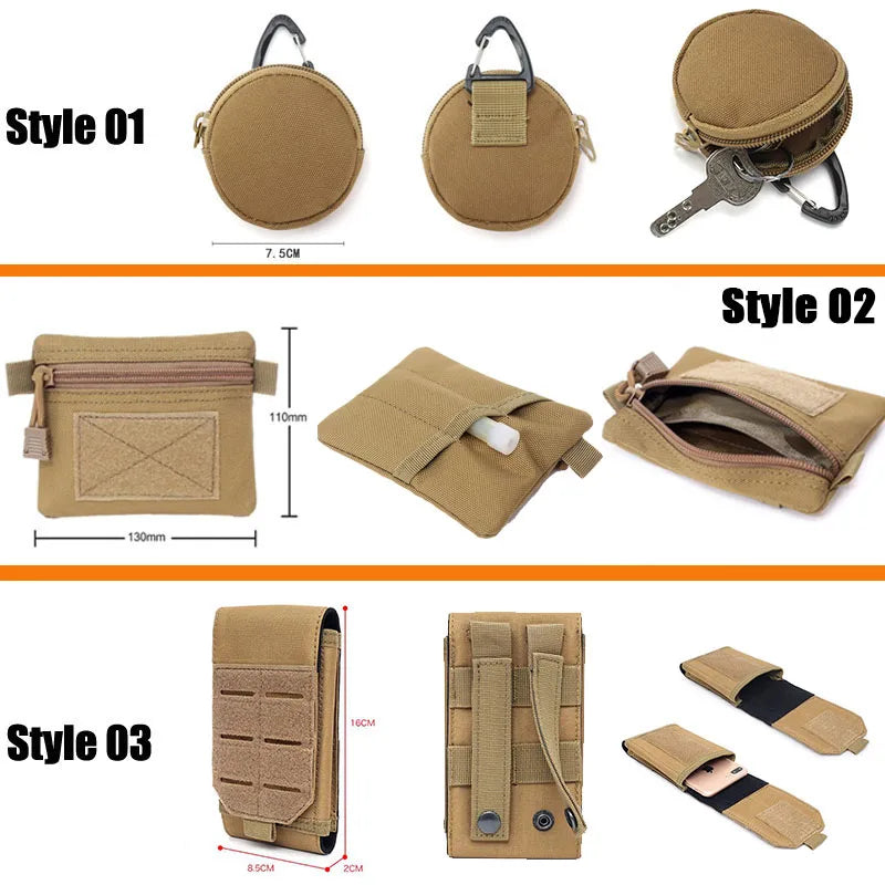 Military Gear Waist Bag: Tactical Molle Pouch for Men - Camping & Hunting Phone Accessories - Army EDC Pack & Fanny Pack Essential