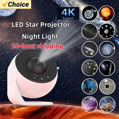 New 13-in-1 Star Projector Galaxy Light – 360° Rotating Planetarium Aurora Night Lamp for Bedroom, Starry Sky LED Decor Gift for Kids & Adults