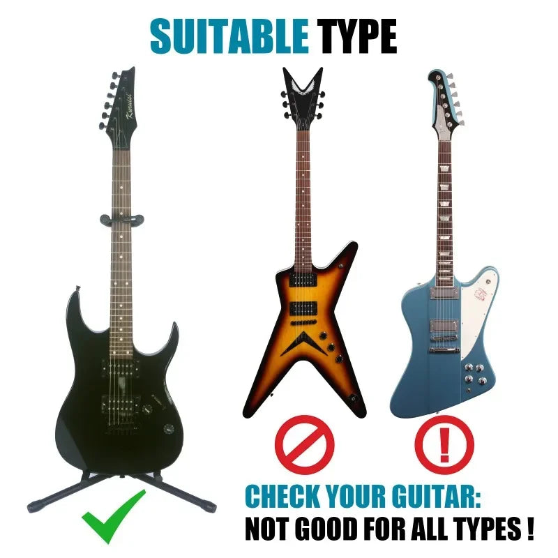 Vertical Folding Guitar Stand – Adjustable Floor Display Stand for Acoustic, Electric, Ukulele, Bass & Pipa
