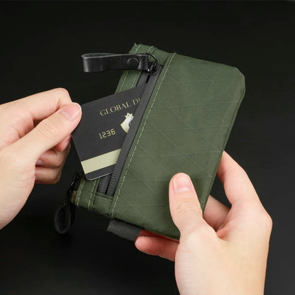 X-Pac RFID-Blocking Zip Pouch Wallet – Weatherproof Carbon Neutral Fabric with YKK Zipper, Black