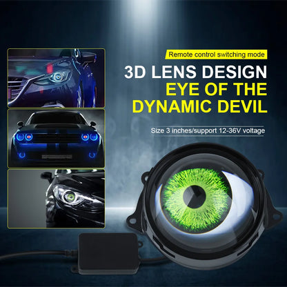 Dynamic LED Car Headlights - Devil Eye Eagle Eye Styling Lights for Car Decoration & Custom Accessories