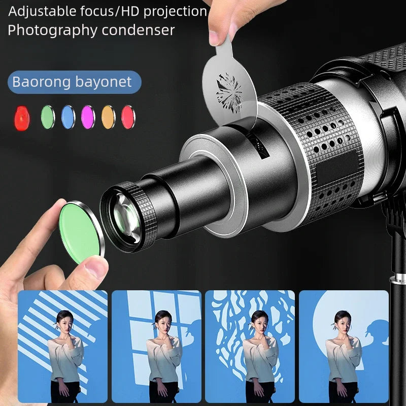 Bowens Mount Flash Snoot Kit – Conical Lens with Optical Spotlight & 35 Gobos for Video, Artist Modelling & Photo Studio Lighting