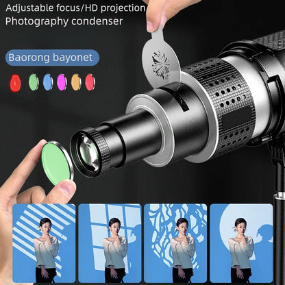 Bowens Mount Flash Snoot - Conical Optical Spotlight Lens with 35 Gobos for Photography, Video & Studio Lighting