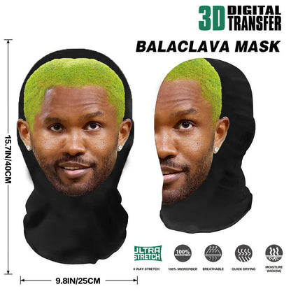 3D Printed Kanye Mask – Elastic Mesh Full Face Cosplay & Party Hood for Men & Women, Hip Hop Streetwear Balaclava
