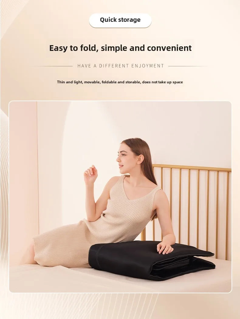 Upgraded Large Area Heated Neck Massager – Vibration Airbag Full Body Massage Mat with Lumbar Traction and Remote Control