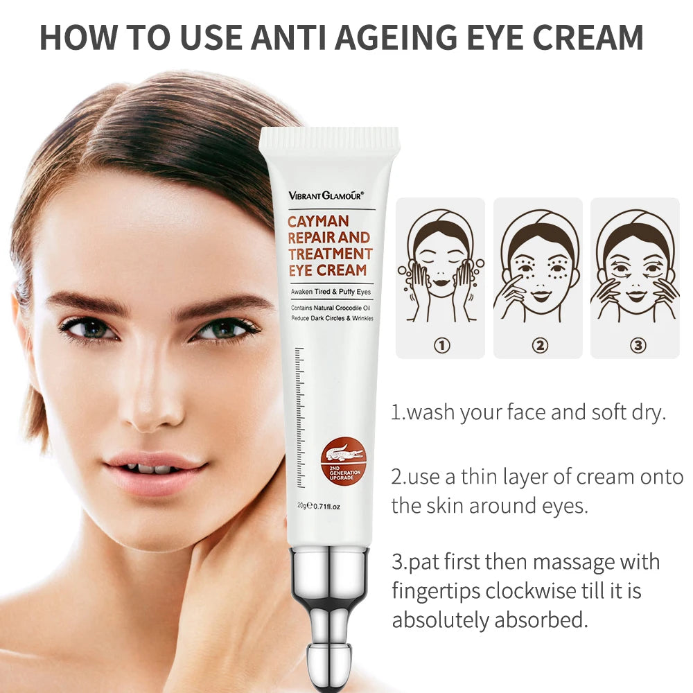 Peptide Collagen Eye Cream — Anti-Wrinkle, Anti-Aging, Dark Circle & Puffiness Removal, Hydrating Eye Care for Bags