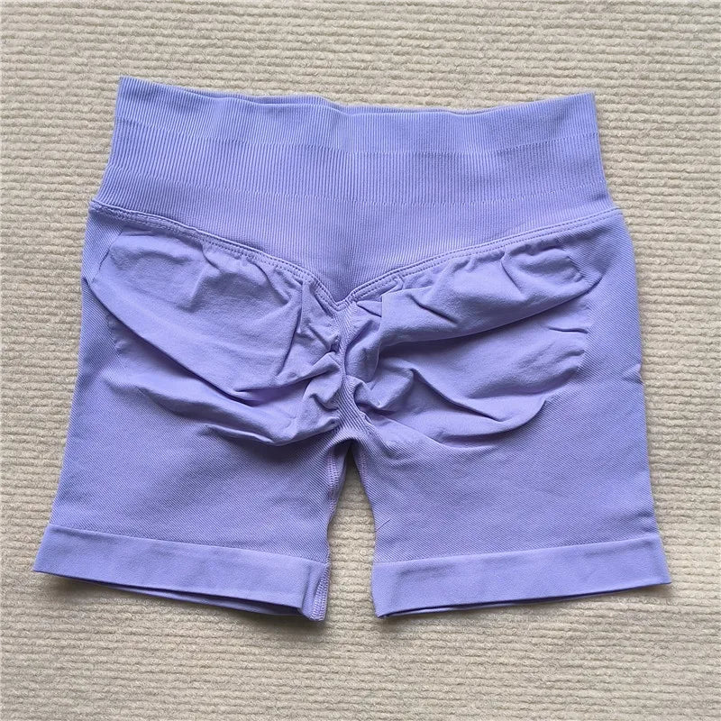 Women’s Gym Impact Running Shorts — Seamless Scrunch Butt Biker & Yoga Athletic Leggings