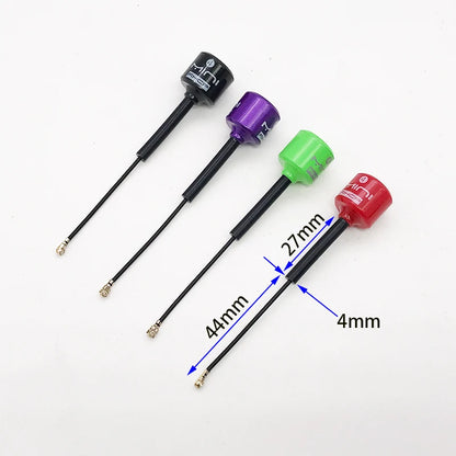 5.8G 4 RHCP Lollipop FPV Antenna – High Gain 2.8dBi SMA/RP-SMA/MMCX/UFL for Racing Drones