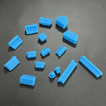 16-Piece Universal Silicone Port Plugs - Anti-Dust USB & Laptop Computer Port Protectors