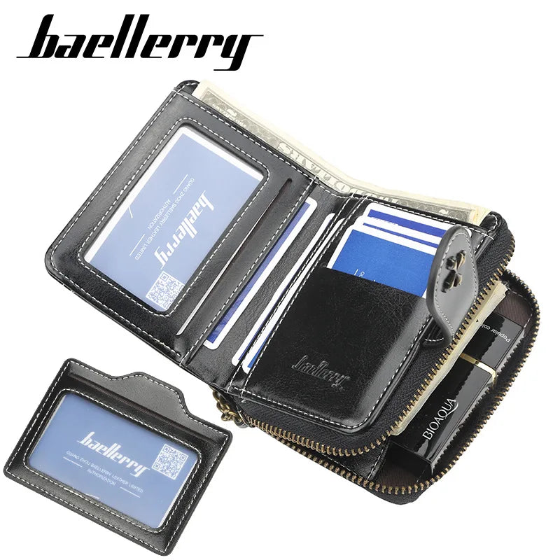 Fashionable 2024 Women's Wallet - Short PU Leather Card Holder with Zipper Purse, Top Quality Design