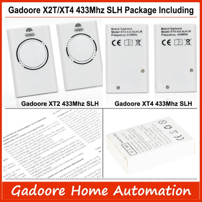 Gadoore XT2 XT4 433MHz SLH LR Garage Door & Gate Remote | Compatible with XT2/XT4 SLH & SLH LR
