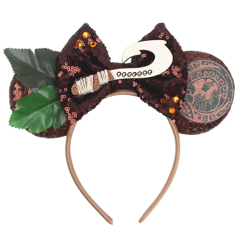 Disney Cartoon Mouse Ears Headband - Sequin Bow Hair Accessory for Girls, Birthday Parties & Cosplay