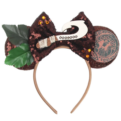 Disney Cartoon Mouse Ears Headband - Sequin Bow Hair Accessory for Girls, Birthday Parties & Cosplay