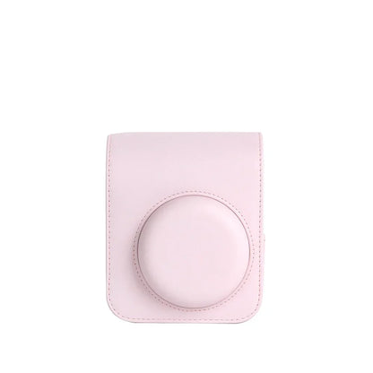 Instax Mini 12 Camera Case - PU Leather Soft Protective Travel Bag with Shoulder Strap for Fujifilm Film Cameras