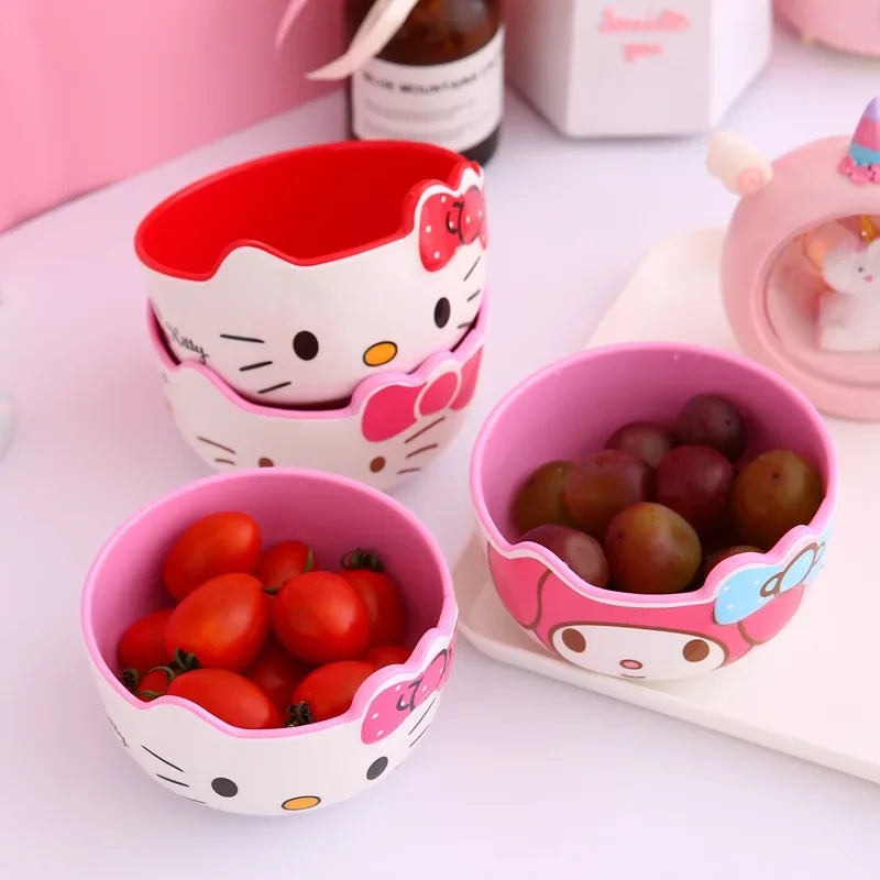 Sanrio Hello Kitty Cartoon Soup Bowl – Cute Anti-Drop Kitchen Tableware, Creative Instant Noodle Bowl Accessory
