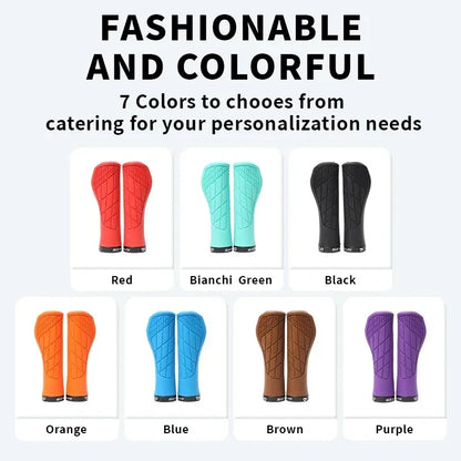 BUCKLOS Ergonomic MTB Handlebar Grips — Comfortable Soft Rubber Lock-On Bicycle Grips for Mountain Bikes