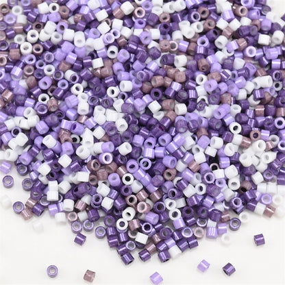 1000Pcs 1.6x1.3mm Japan Glass Seed Beads 11/0 – Cylindrical Loose Beads for DIY Statement Jewelry Making (5g Pack)