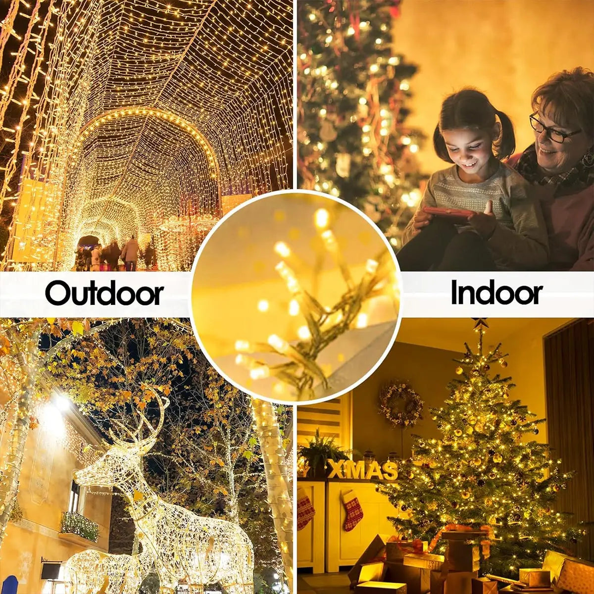 LED Waterproof Christmas Fairy Lights – 5/10/20M Outdoor String Lights for Garden, Tree, Home, Halloween, and Holiday Decoration