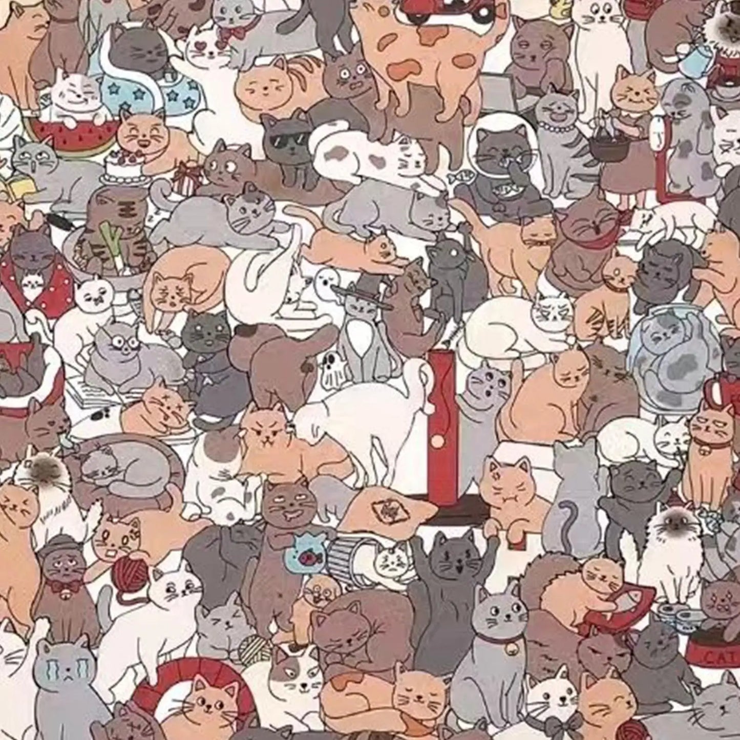 135-Piece Cat-Shaped Wooden Jigsaw Puzzle – Unique Irregular Puzzle Game for Cat Lovers, Birthday & Xmas Gift