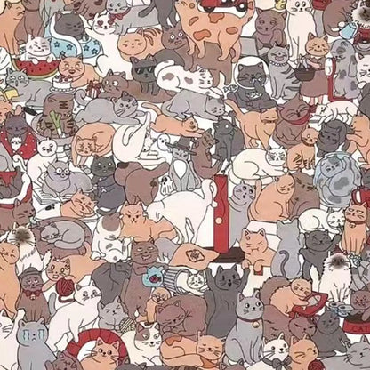135-Piece Cat-Shaped Wooden Jigsaw Puzzle – Unique Irregular Puzzle Game for Cat Lovers, Birthday & Xmas Gift