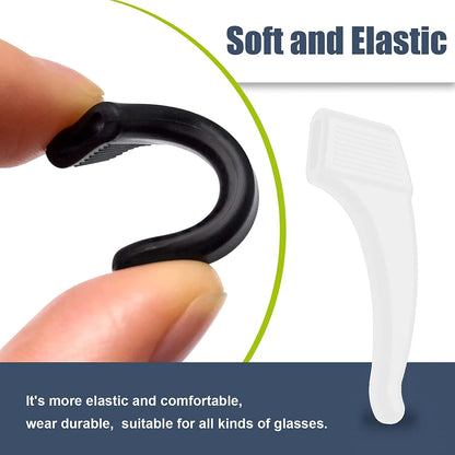 20pcs Anti-Slip Silicone Ear Grip Glasses Eyeglasses Leg - Ear Hook Stopper Bracket Fastener Accessories, Temple Tip Eyewear Holder